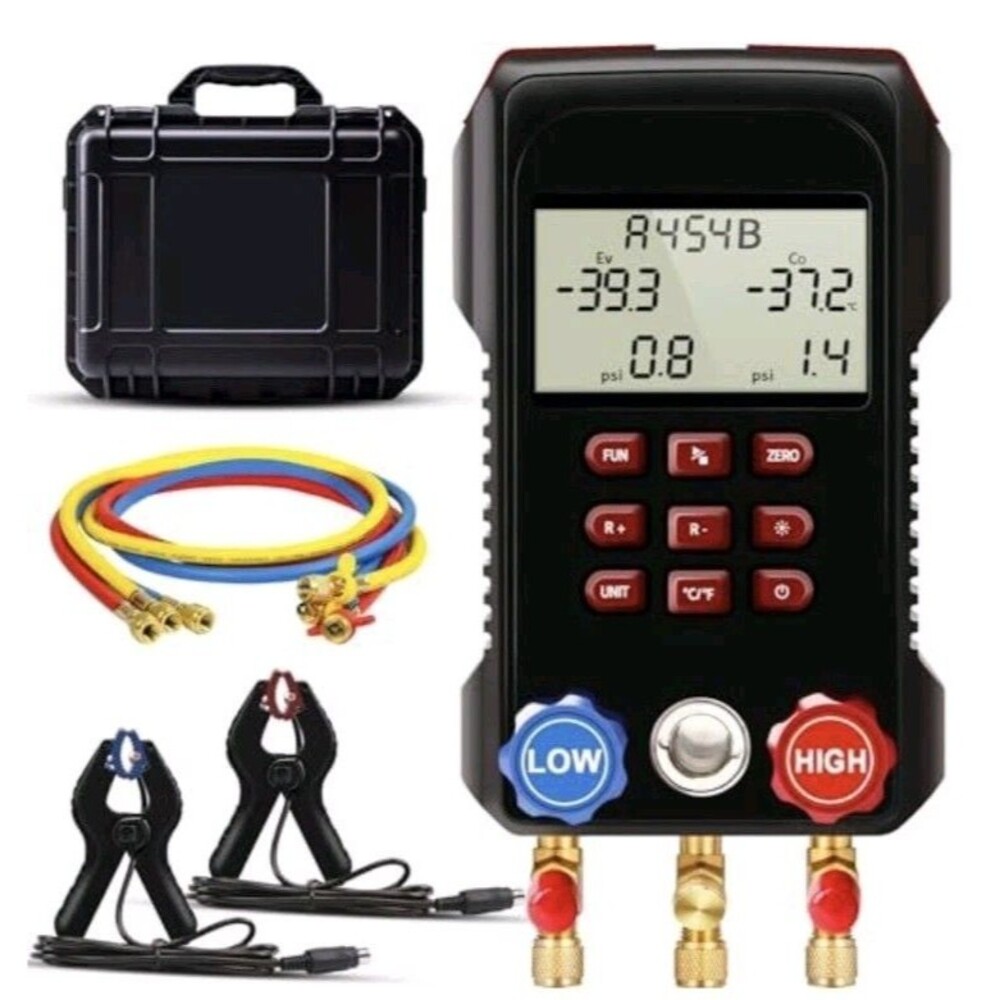 Digital HVAC Gauge, Aprvtio AMF-300 AC Manifold Gauge Set with 3000PSI
